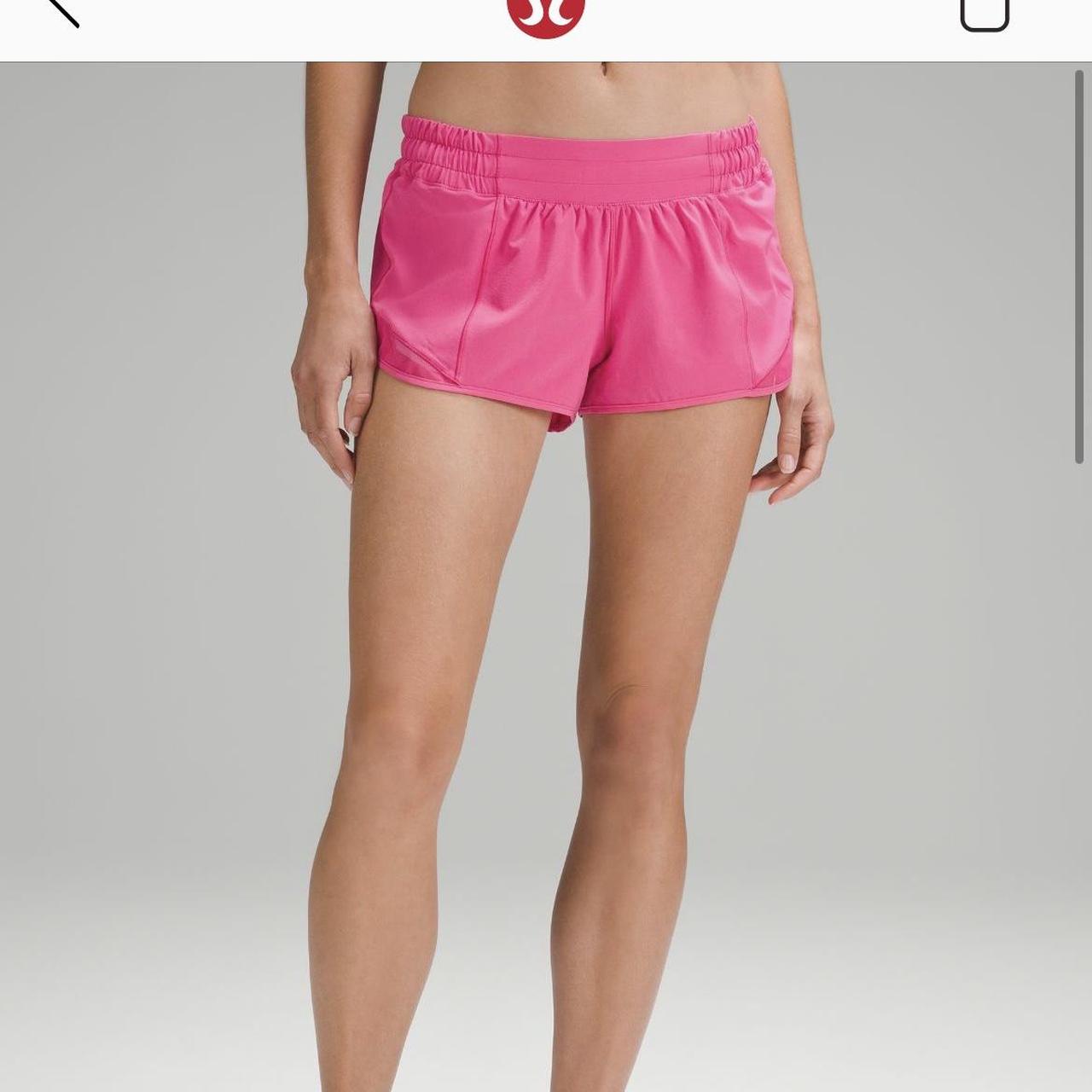 Lululemon sonic pink hotty hot shorts Size