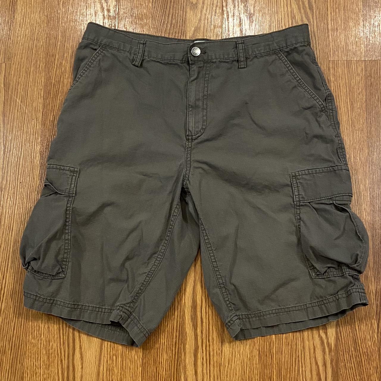 cyber y2k skater streetwear 00s cargo shorts super... - Depop