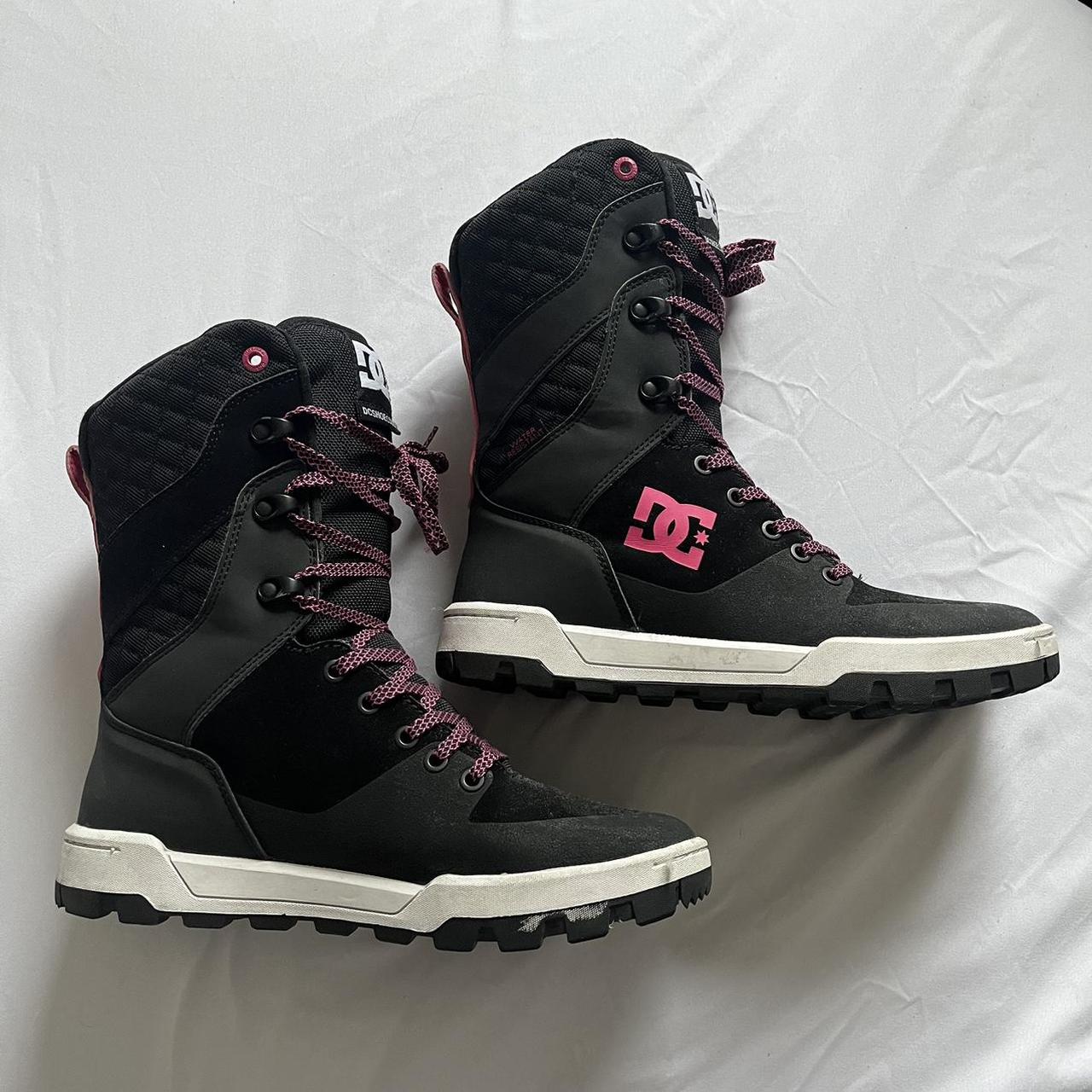 Mallcore DC sneaker calf boots in neon pink / black... Depop