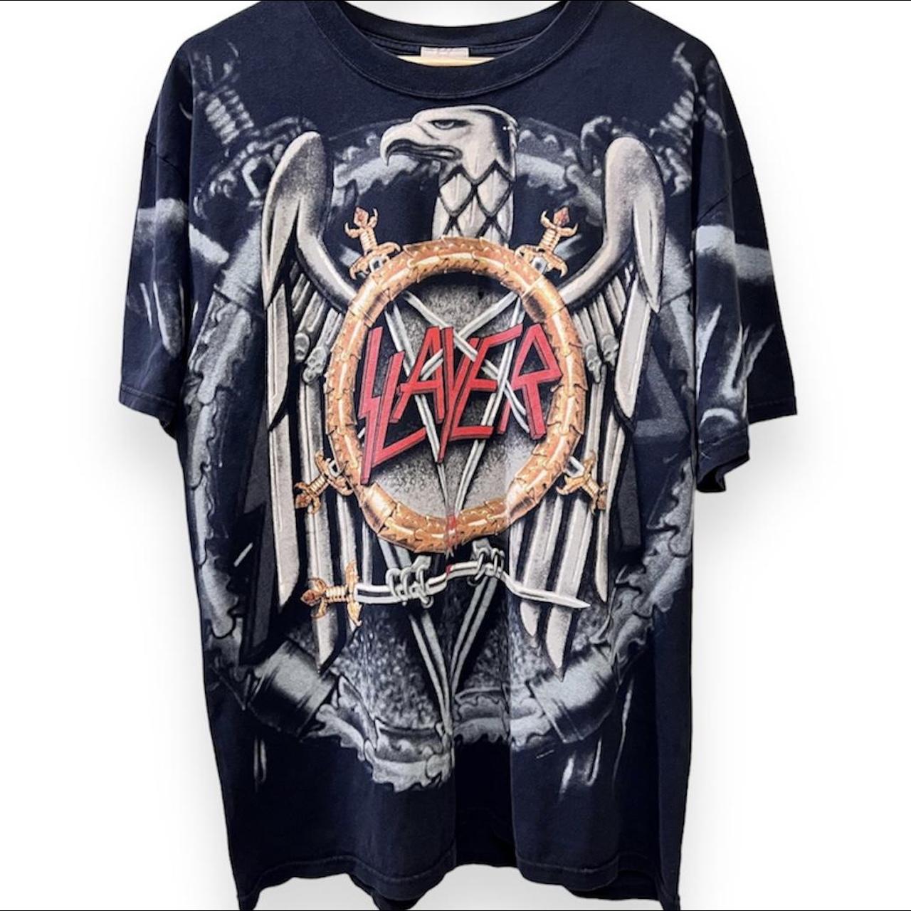 Vintage 2004 Slayer AOP Shirt - XL Vintage Slayer... - Depop