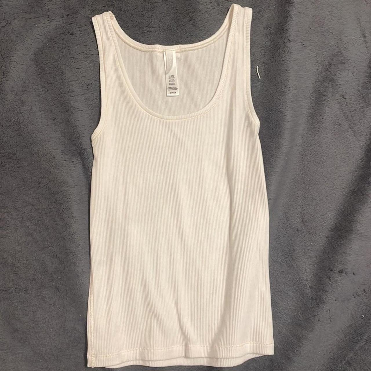 skims xxs white tank nwot ! - Depop