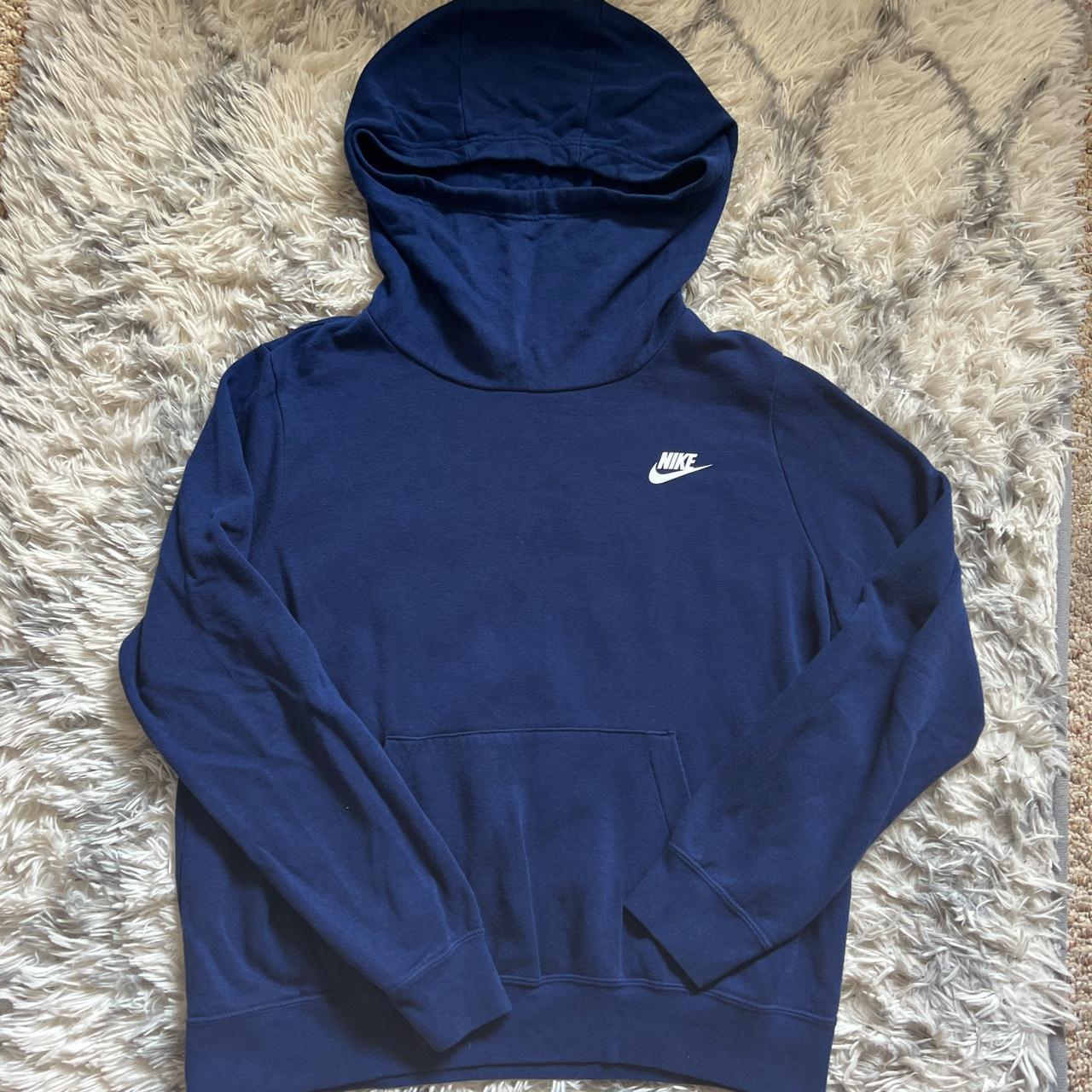 Nike Womens Blue And Navy Hoodie Depop 9846