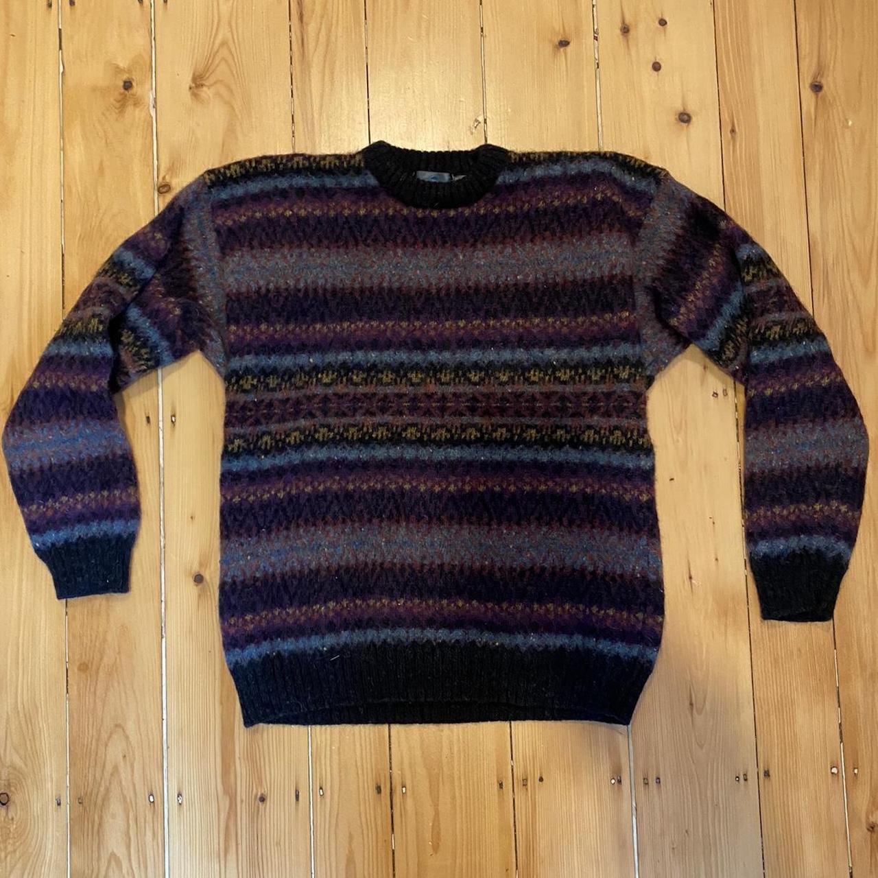 vintage fair isle grandpa sweater! suchhhh pretty... - Depop