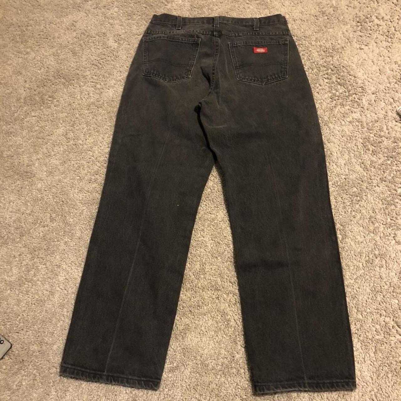 34 /32 black vintage dickie pants - Depop