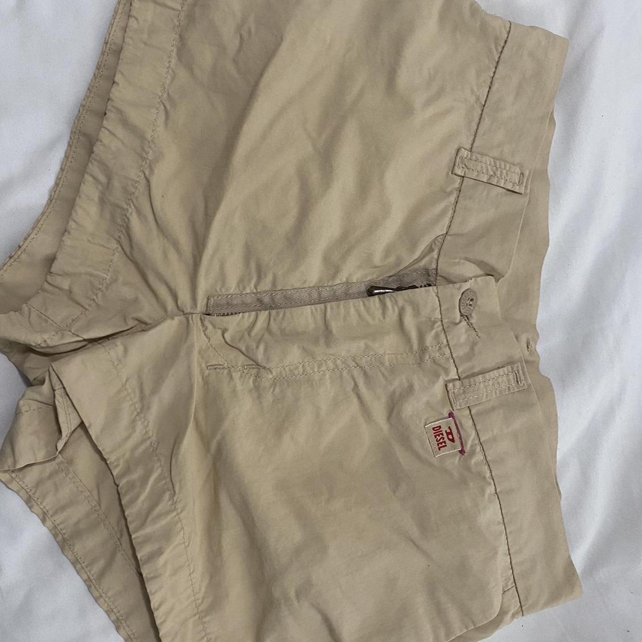 Diesel Red Tag Women's Tan and Cream Shorts (2)