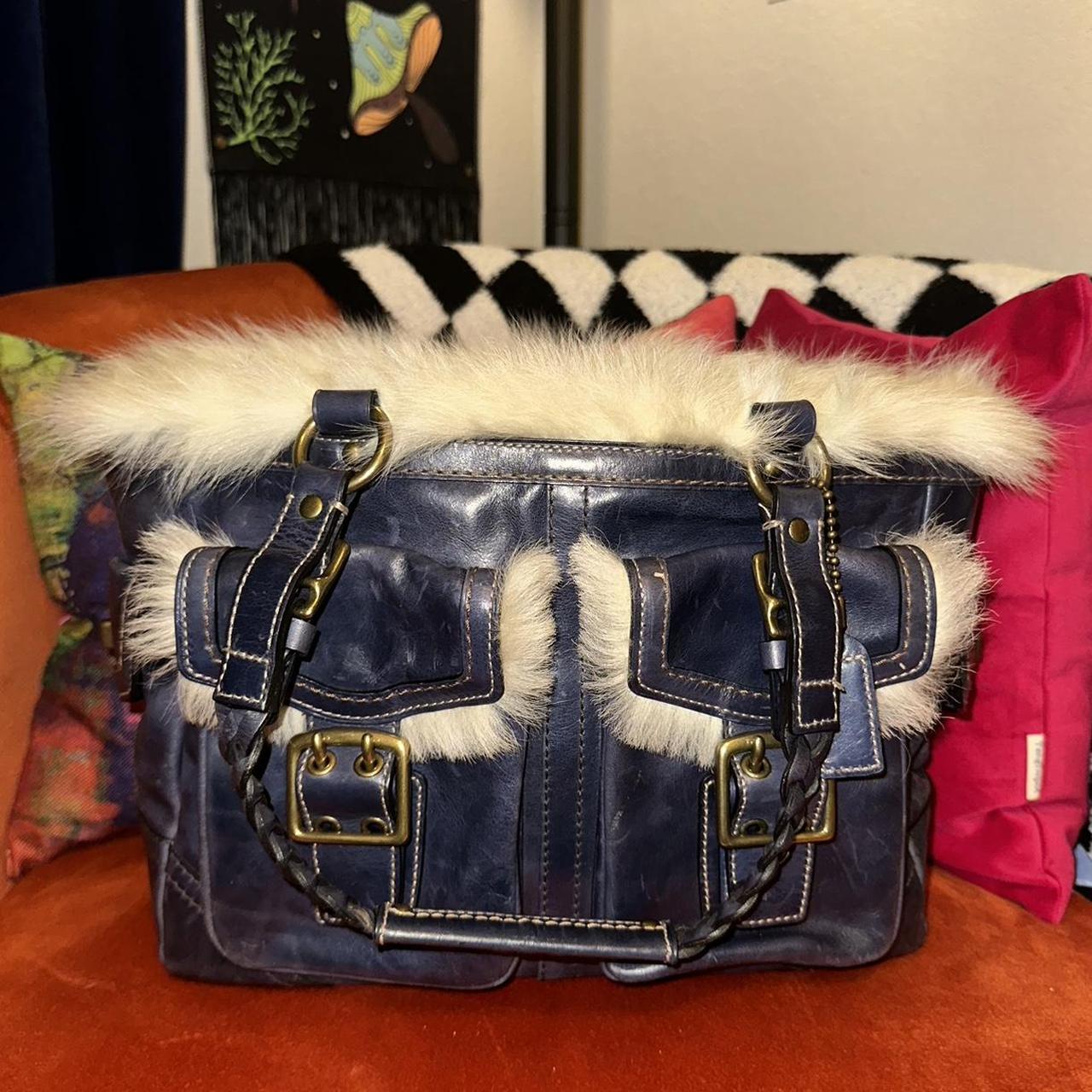Y2K LIMITED EDITION COACH FUR TRIM TOTE 🦋 **tags | Depop
