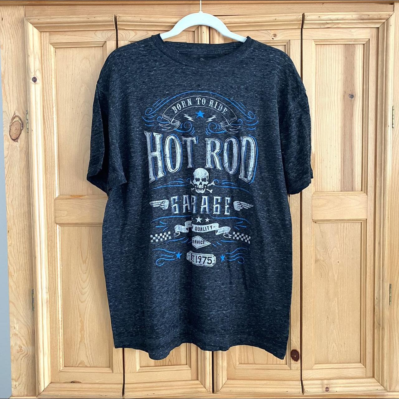 Rock & Republic Mens Gray Iconic Tee Born to Ride... Depop