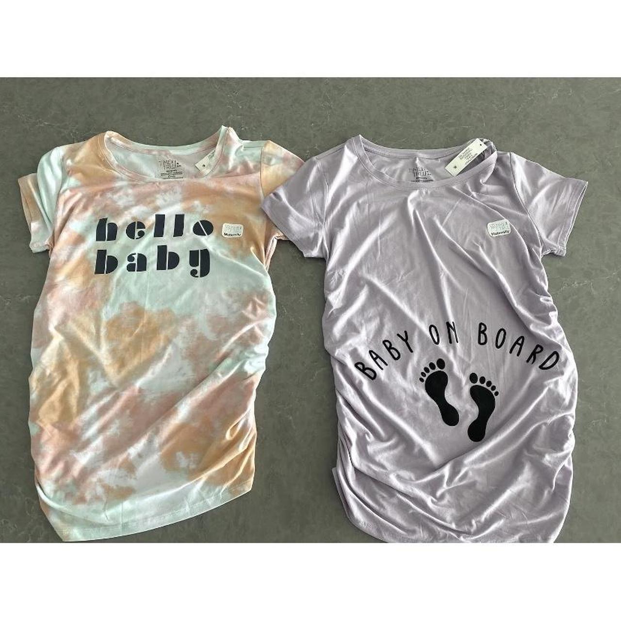 Time & Tru Maternity- Lot of 2 NWT Graphic T- Shirt - Depop