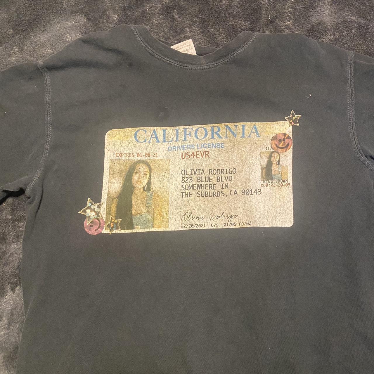 🎀 official Olivia Rodrigo merch- drivers license T - Depop