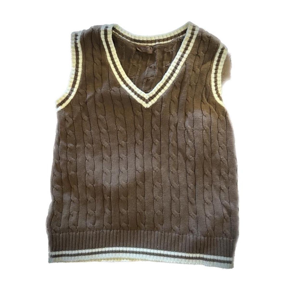 🧸 brandy melville brown sweater vest 🧸, brown