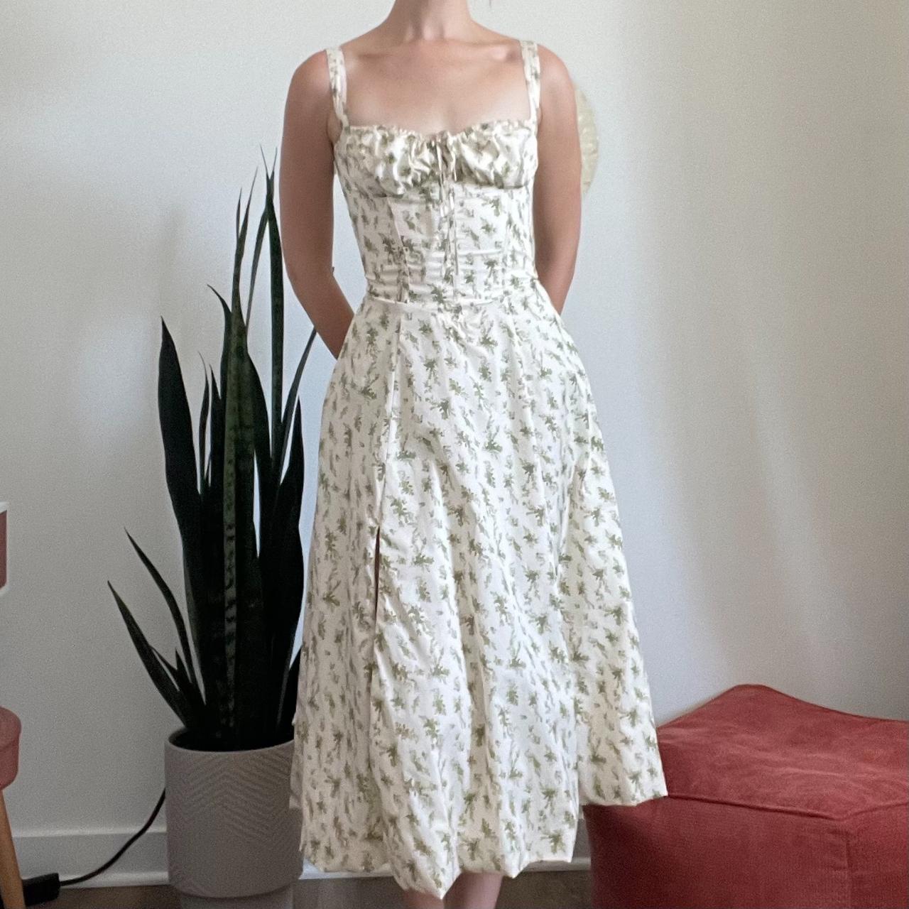 HOUSE OF CB CARMEN GARDEN PRINT BUSTIER SUN... Depop