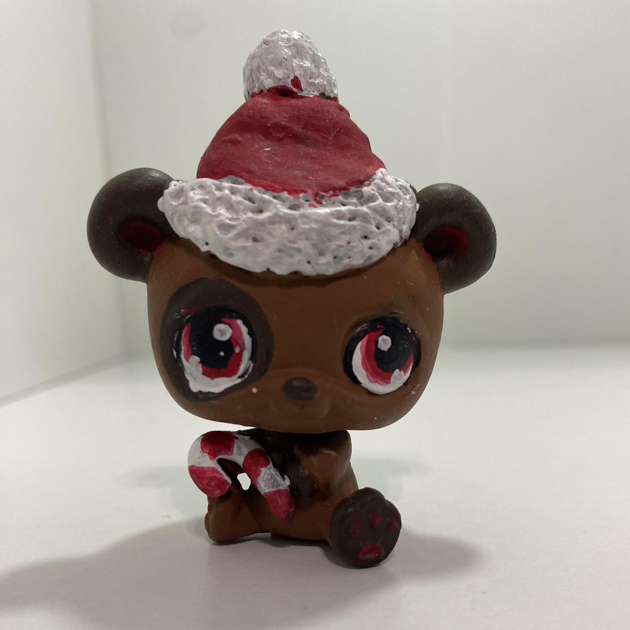 lps littlest pet shop custom christmas bear! ooak! - Depop