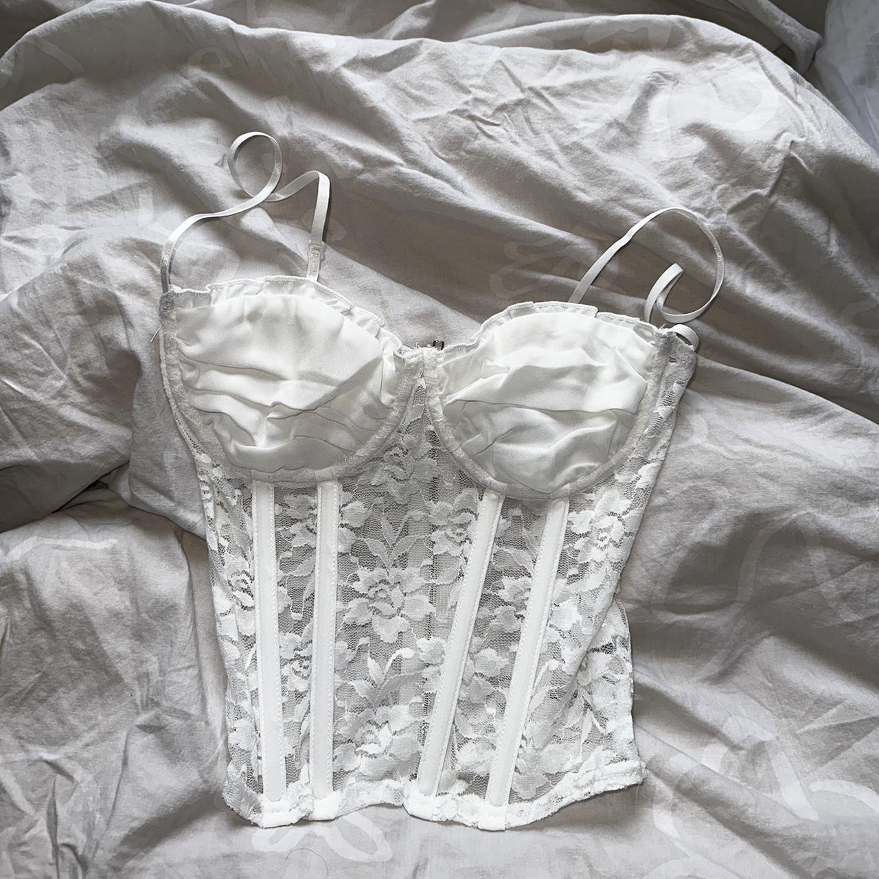 Lynell Lace Corset Top White