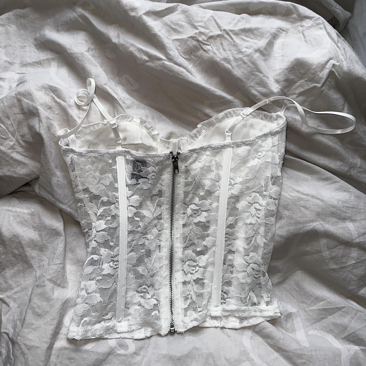 Lynell Lace Corset Top White