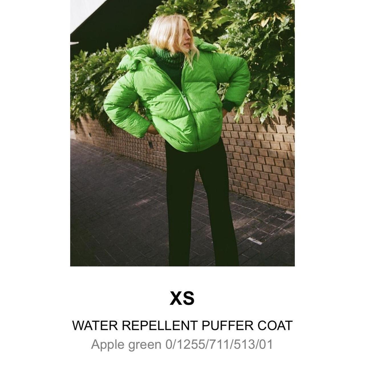 zara neon puffer jacket