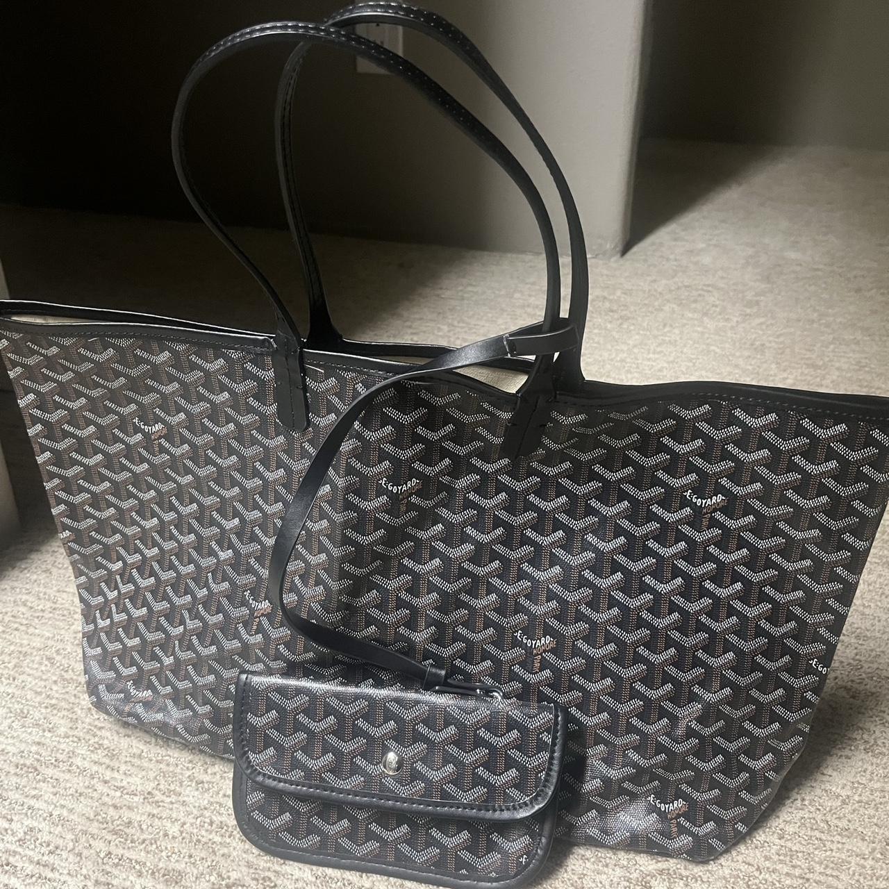 Goyard Men's Black and Navy Bag | Depop