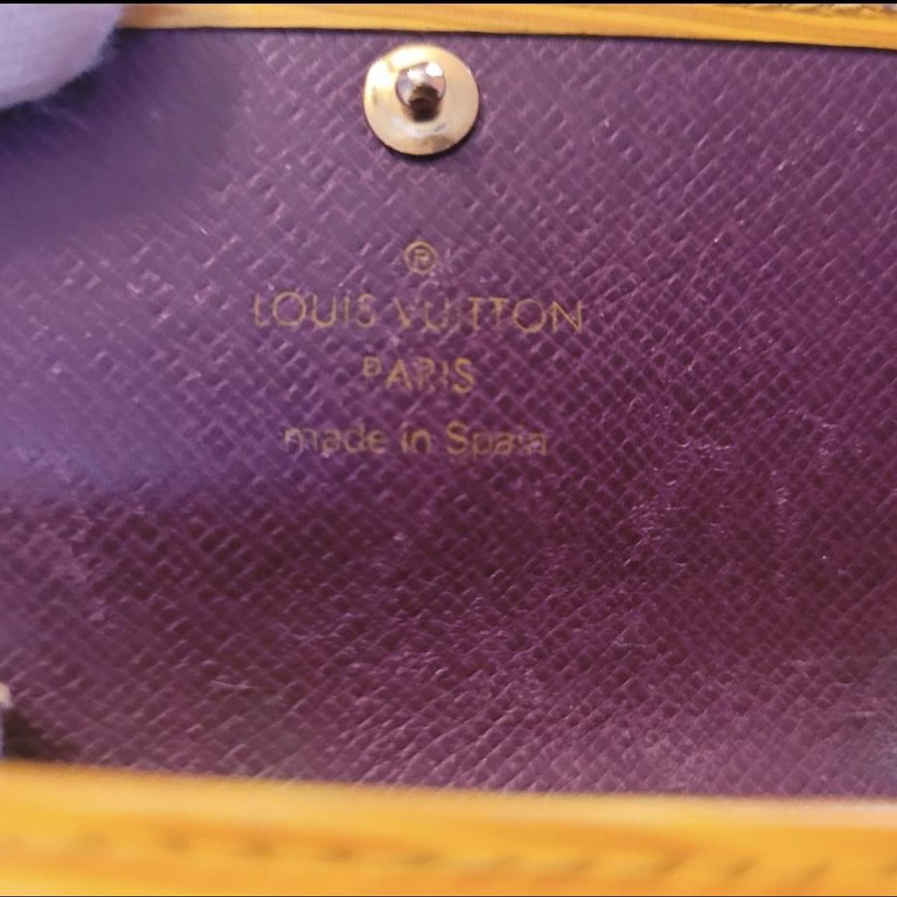 Louis Vuitton, Bags, Authentic Louis Vuitton Yellow Purple Leather Epi  Wallet