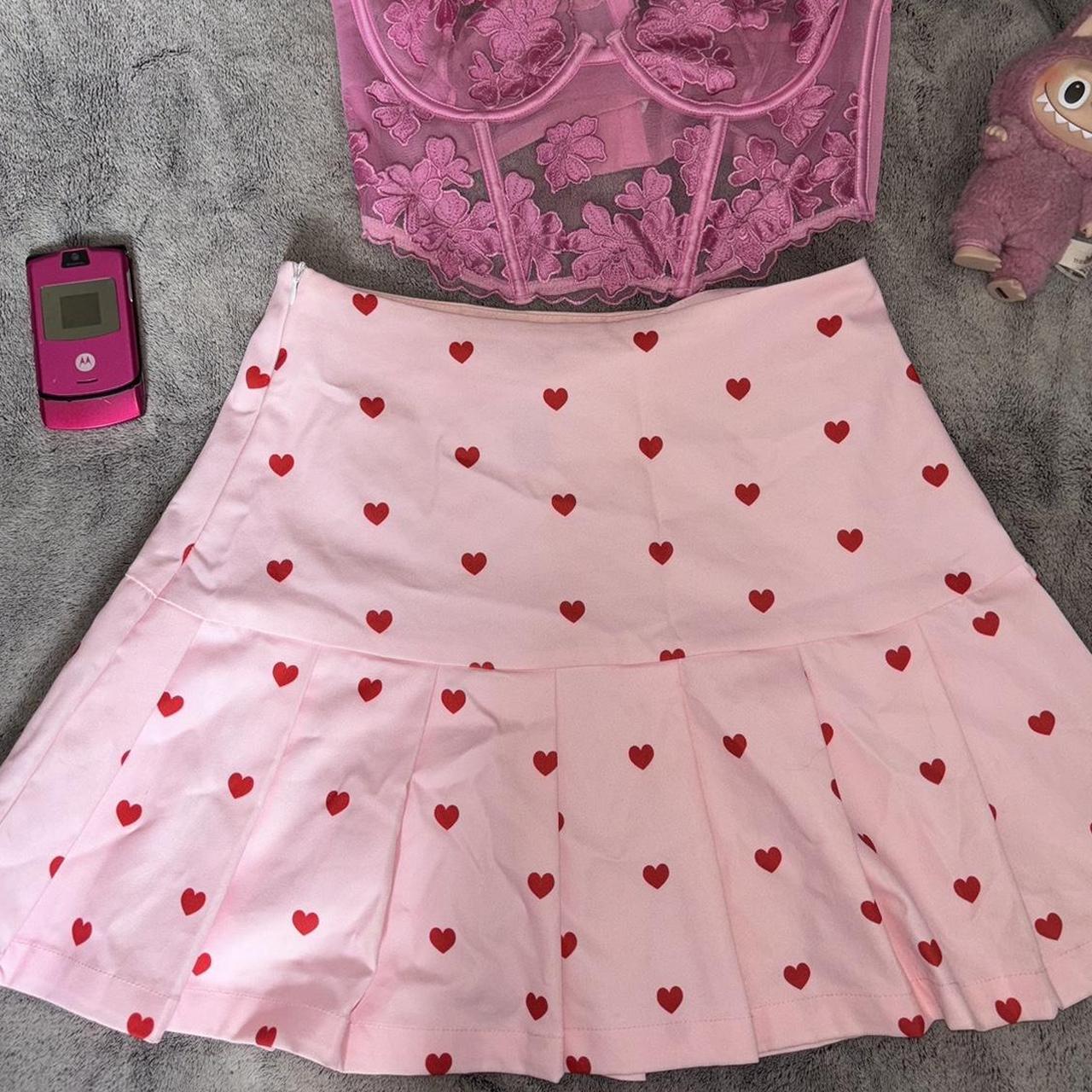 CIDER PLEATED PRINT SKIRT. SIZE S #coquette #cute... - Depop