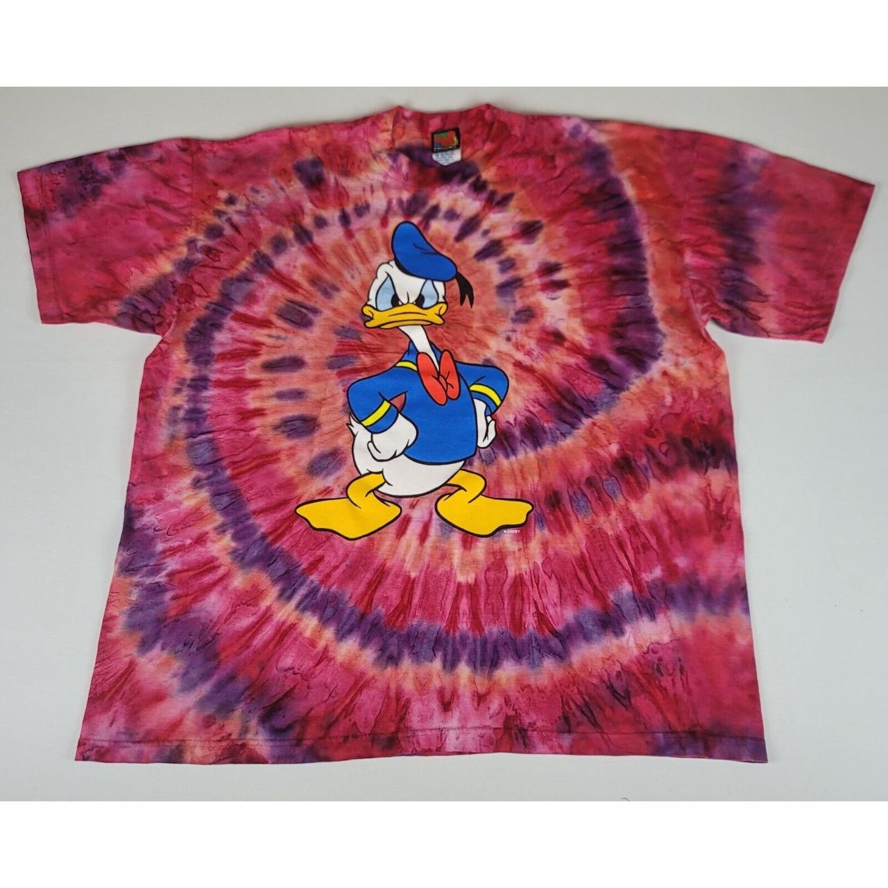 VTG Disney Mickey's Donald Duck Tie Dye T Shirt... - Depop