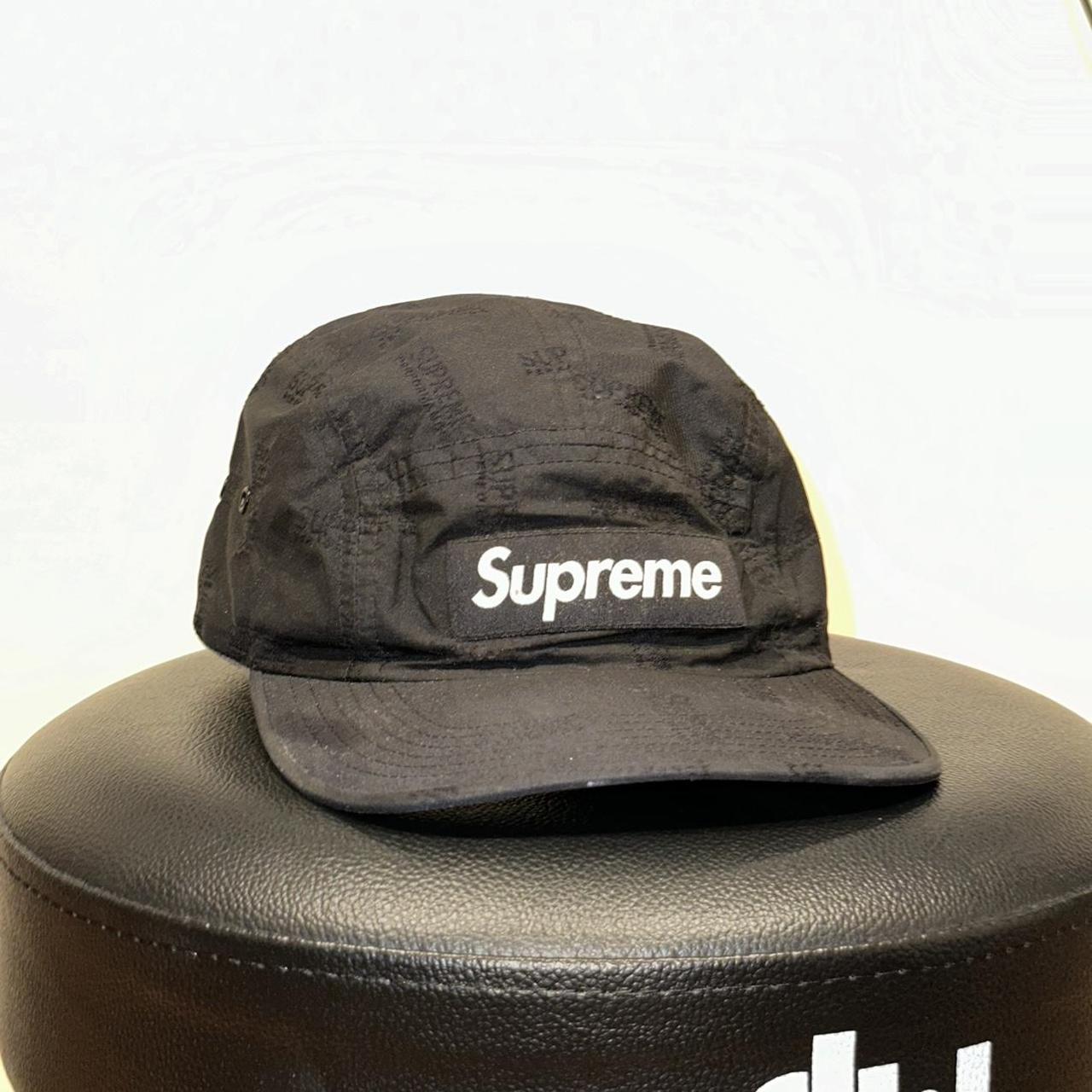 Supreme Jacquard Logos Twill Camp Cap -slight... - Depop