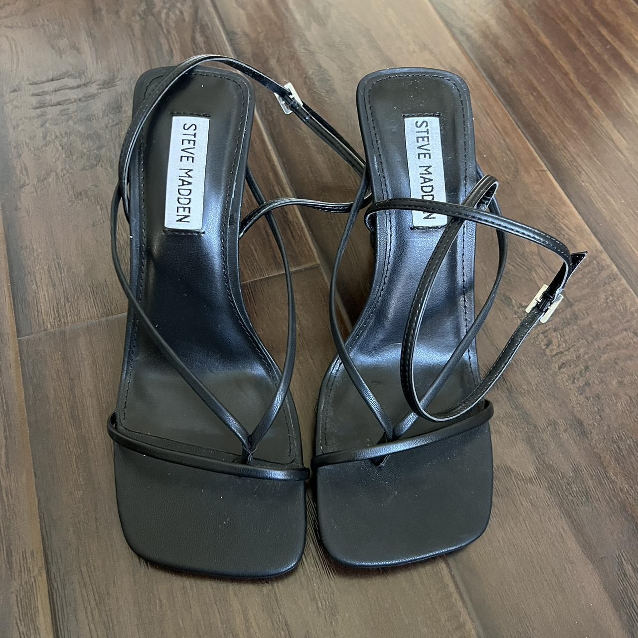 Steve Madden Annie black strappy heel 🖤 Only worn... - Depop