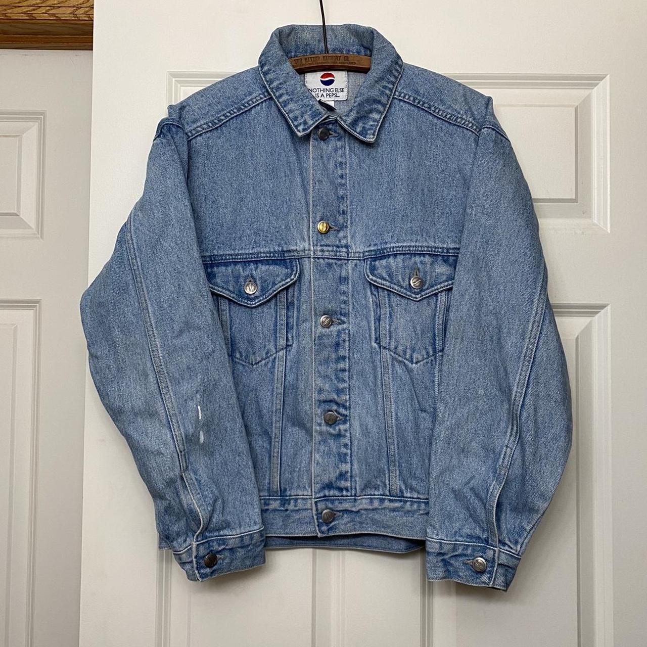 Vintage Y2K Pepsi jean jacket Pit to... - Depop