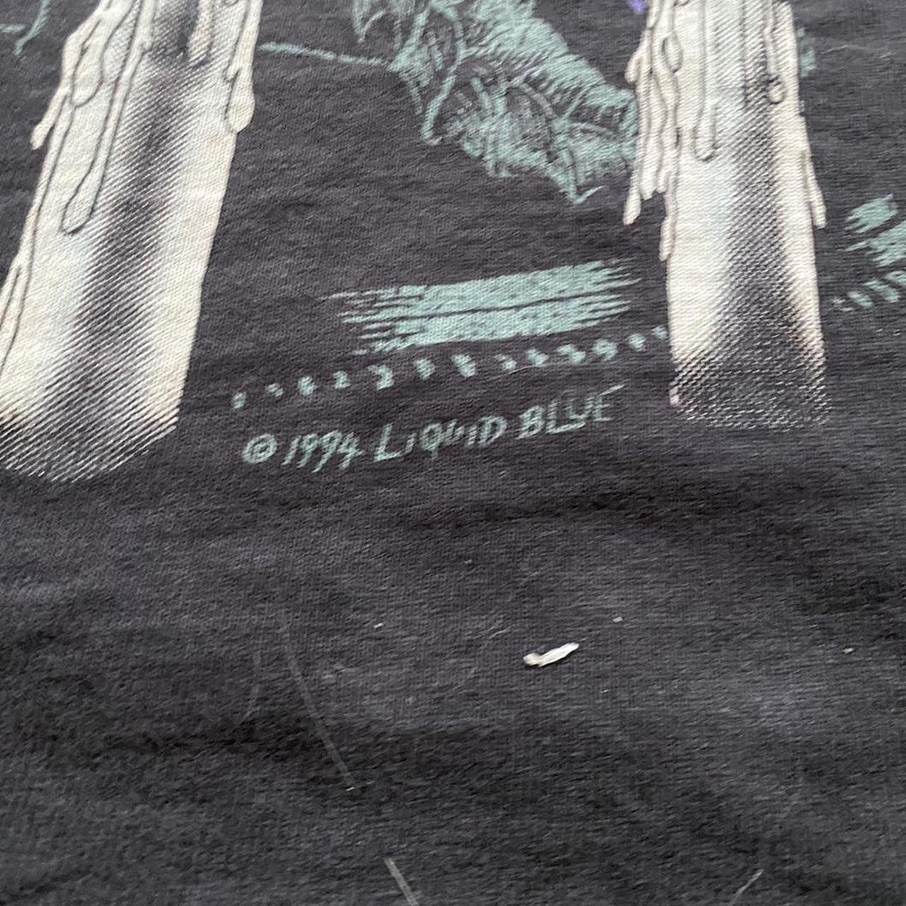 liquid blue Men's Black T-shirt (5)