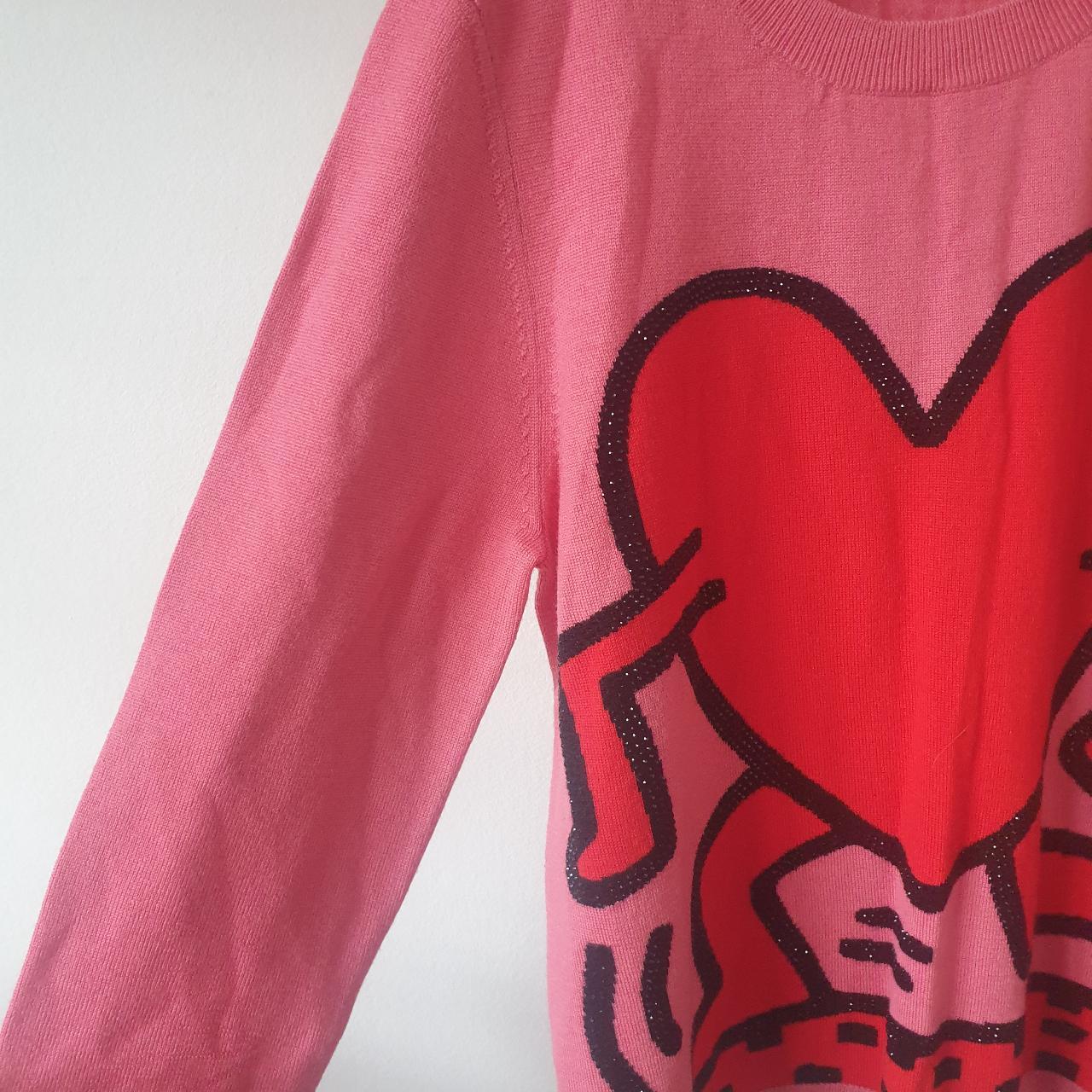 Alice + buy Olivia x Keith Haring Chia Embellished Heart Sweater