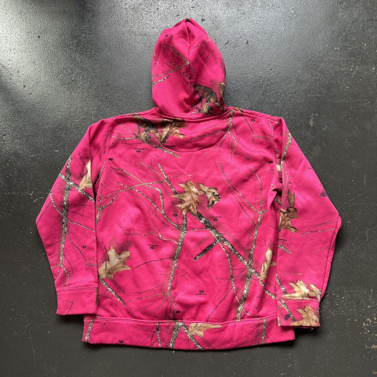 Pink Mossy Oak Camo Hoodie Size M #camo #hunting... - Depop