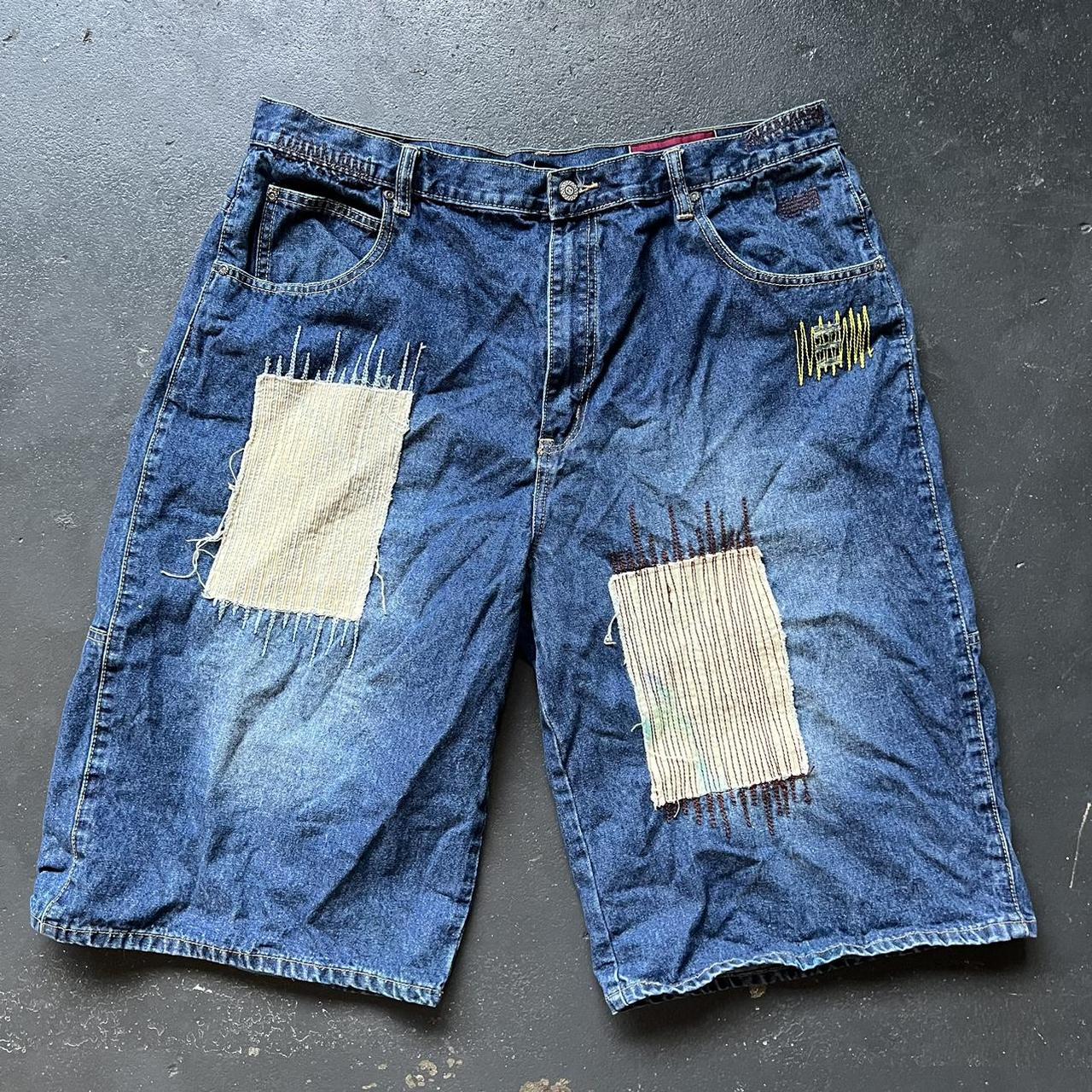 Vintage Y2K Repaired KAALU Jean Shorts Great... - Depop