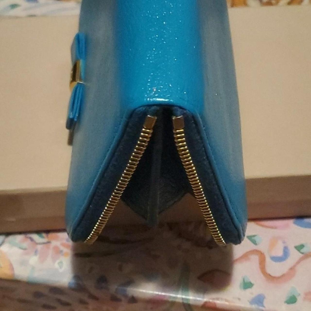 Miu Miu Women's Wallet - Blue – Miu Miu Wallet In… - image 8