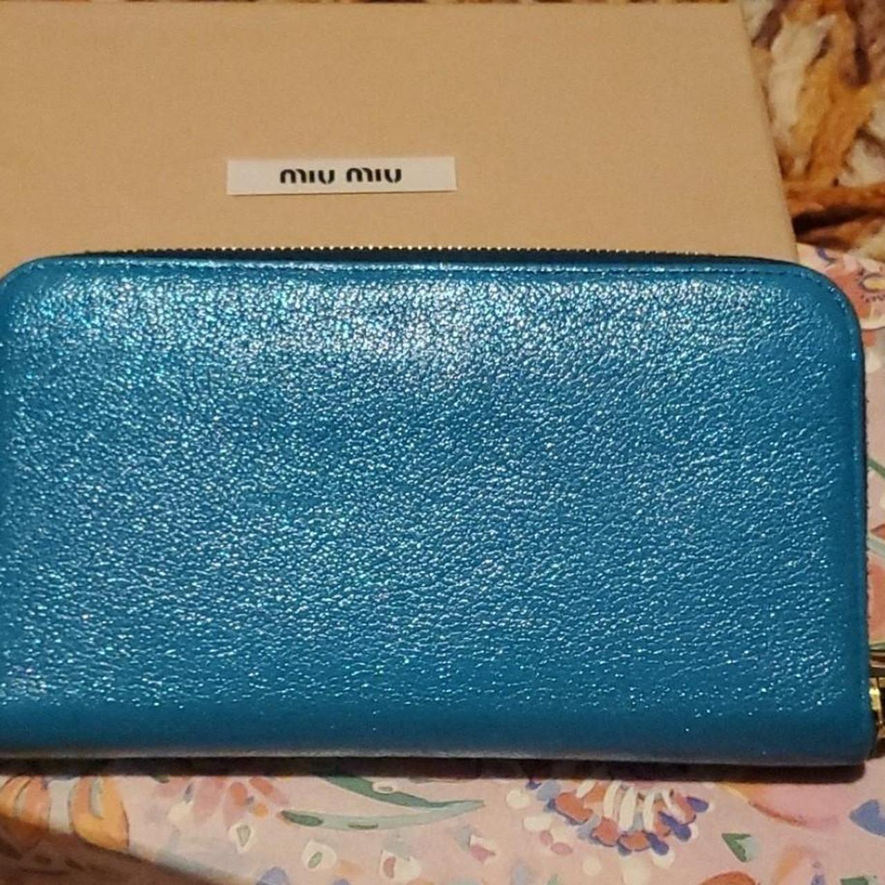 Miu Miu Women's Wallet - Blue – Miu Miu Wallet In… - image 2