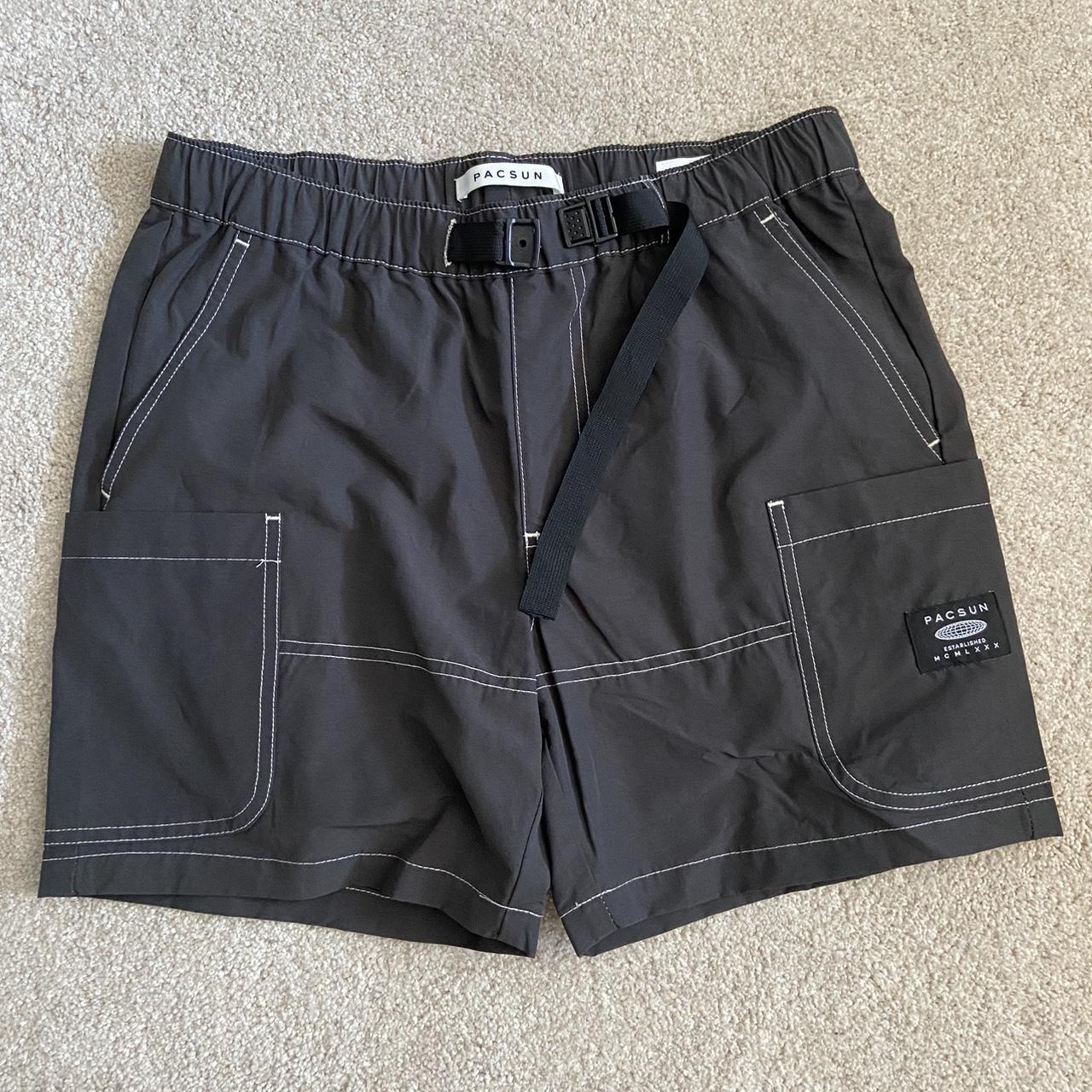 Pacsun Volley Shorts 5” men’s small. Dark grey with... Depop