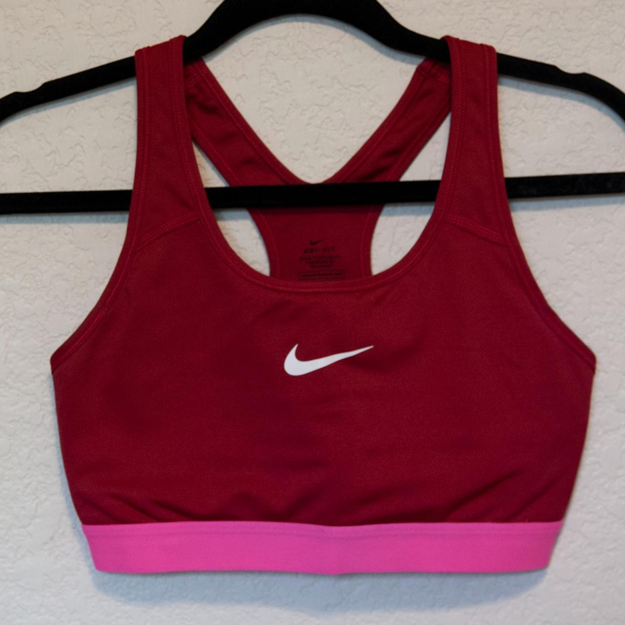 RED NIKE SPORTS BRA - Depop