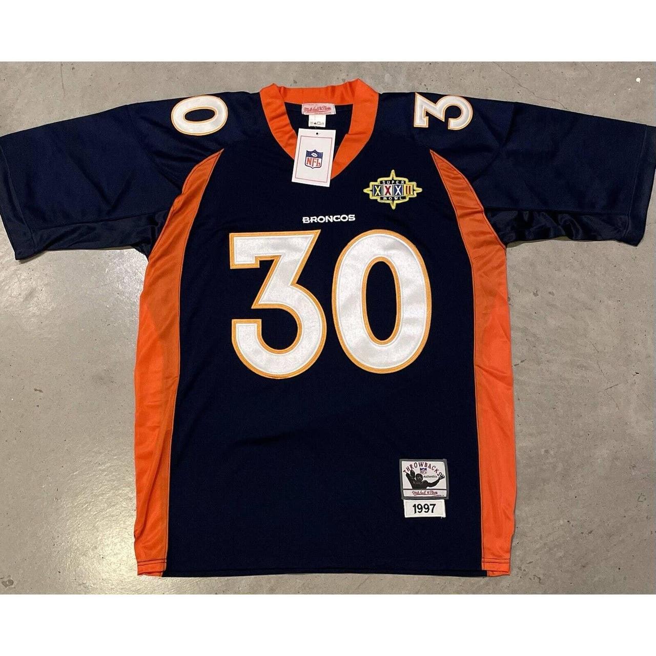 Mitchell & Ness, Shirts, Mitchell Ness Nfl Throwback 97 Terrel Davis  Denver Broncos Football Jersey