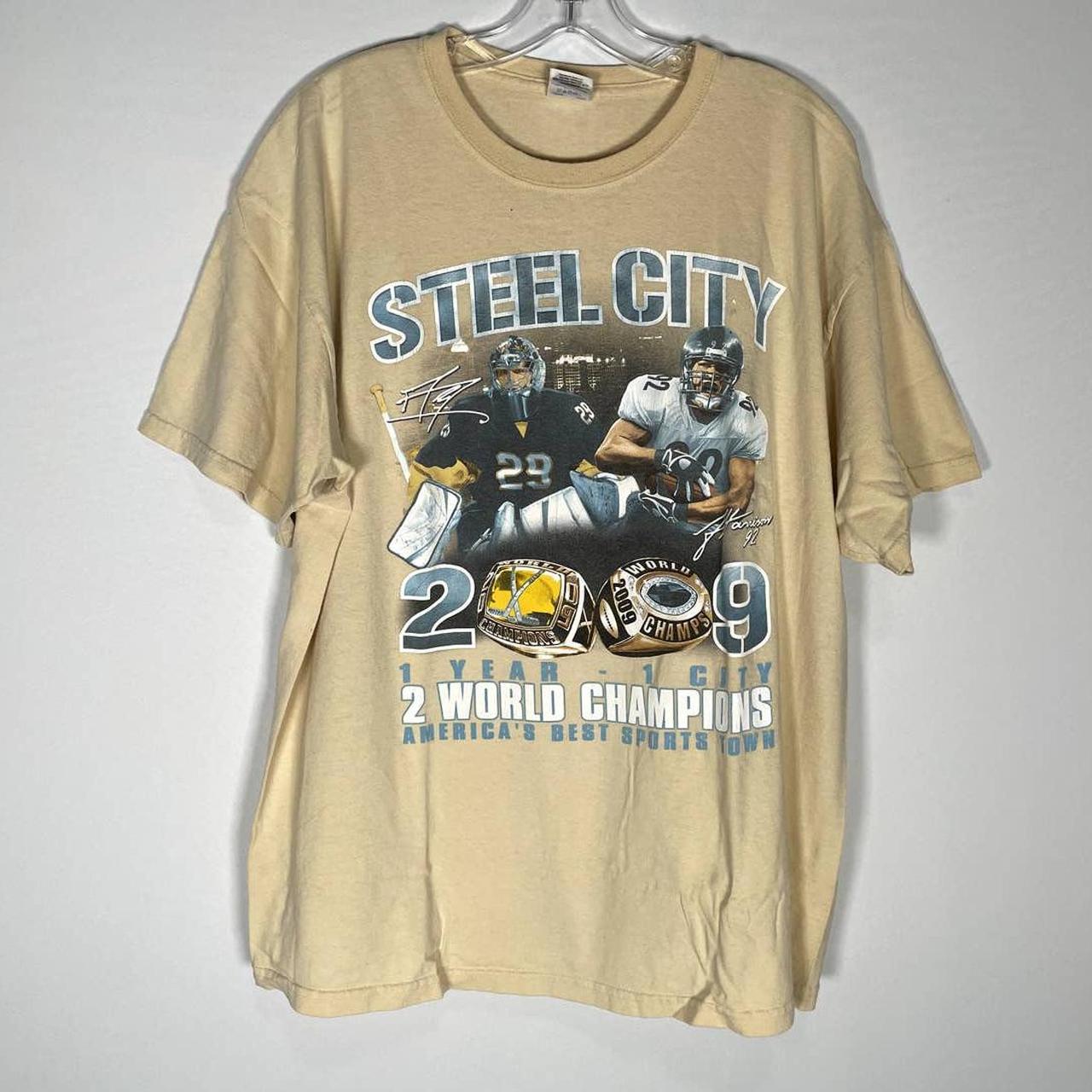 Vintage Mens XL Steel City Pittsburgh Steelers Long Sleeve T-Shirt NFL