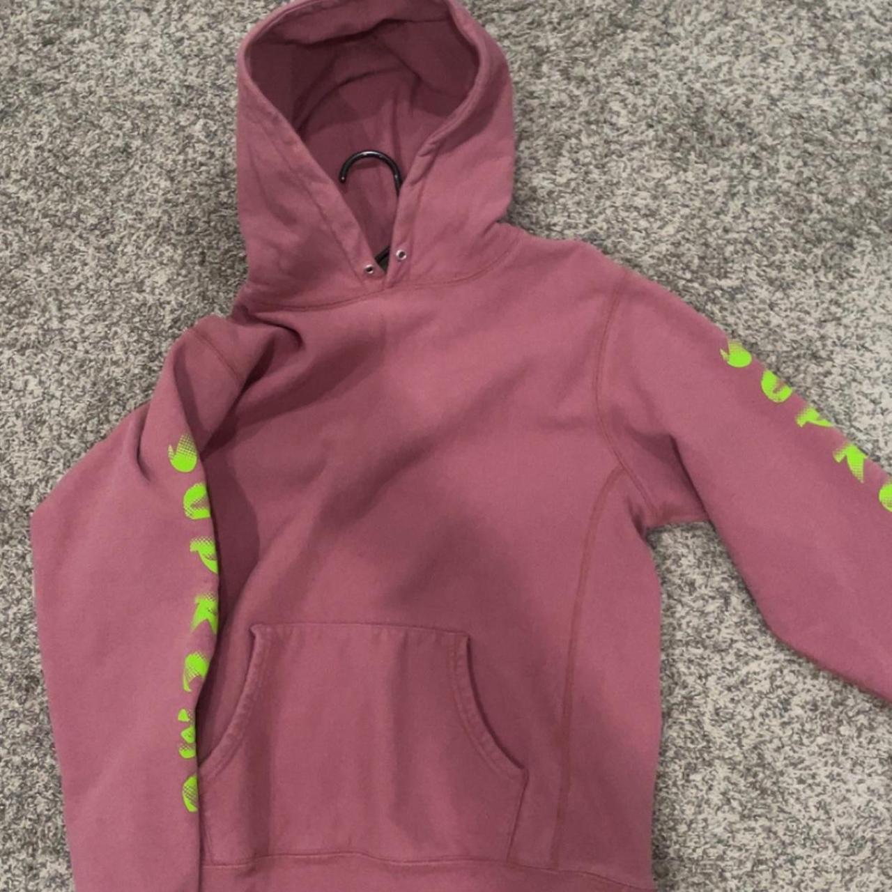 Gradient sleeve hooded outlet sweatshirt supreme