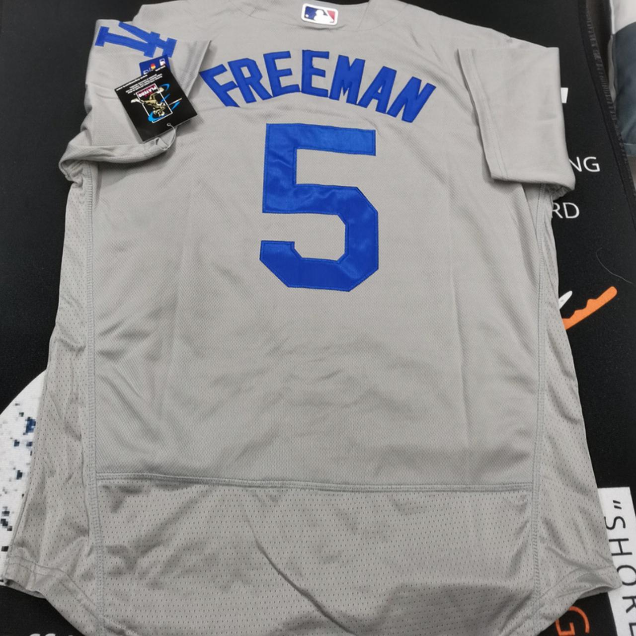 Men's Nike Freddie Freeman Gray Los Angeles Dodgers Road