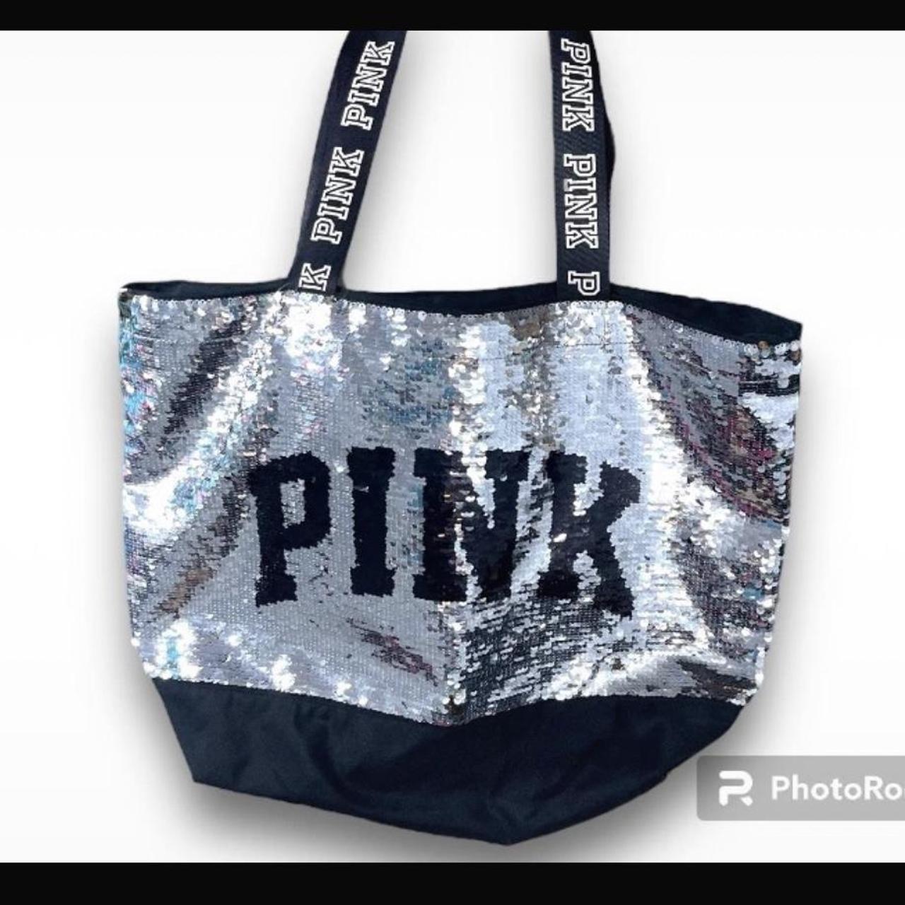 Victoria's Secret pink bling bag tote - Depop