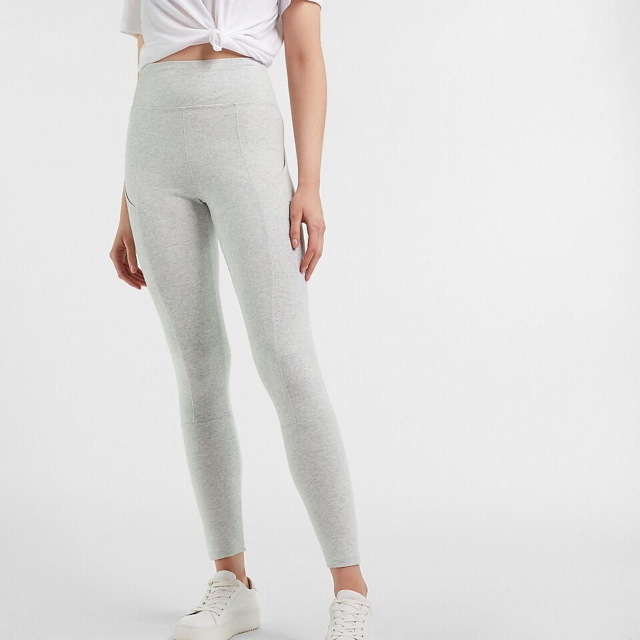 Express super soft grey marled legging with pockets... Depop