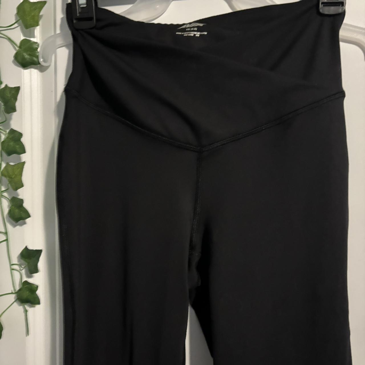 Black flare leggings, fits better if you are curvy - Depop