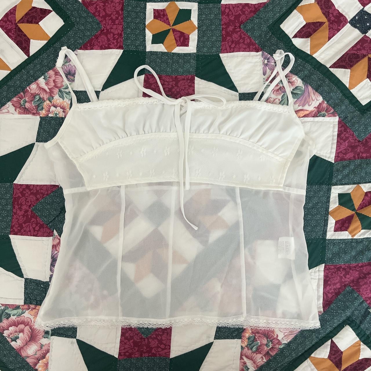 REPOP! Knockoff Unif lace white cami top Fits... Depop