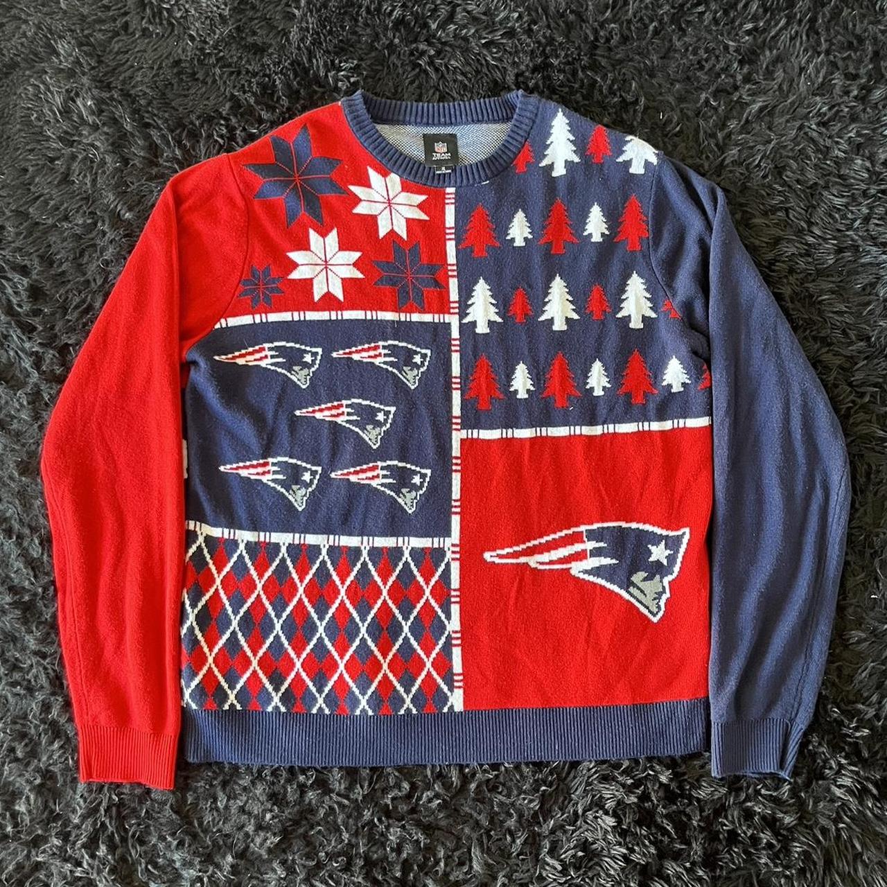 New England Patriots Christmas Sweater NFL Junk Food - Depop