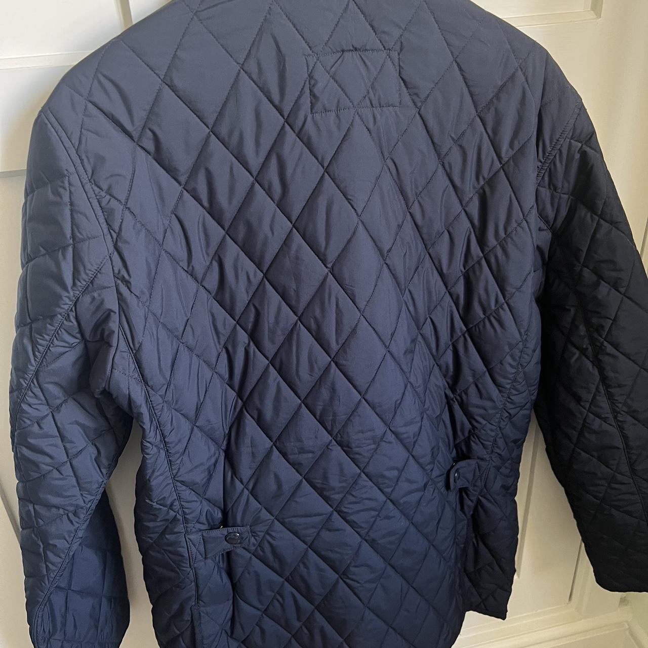 Ralph Lauren quilted navy coat Men’s large - Depop