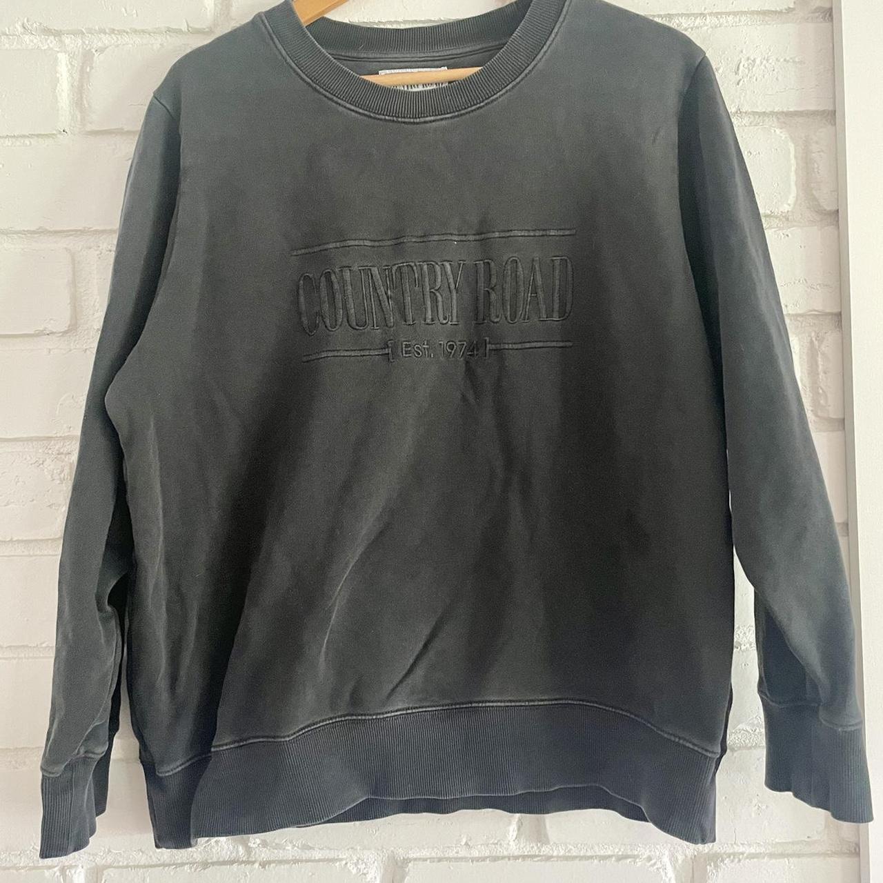 Country Road heritage sweat GUC Black - minimal... - Depop