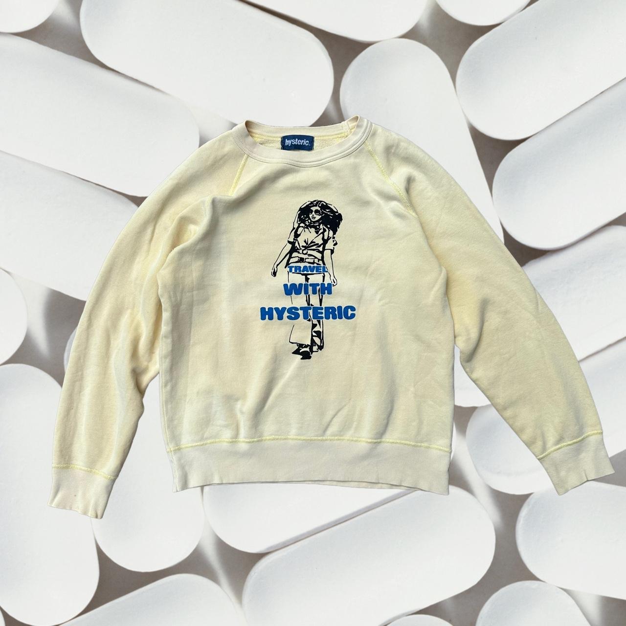 Hysteric Glamour Crewneck In a fire calm yellow | Depop