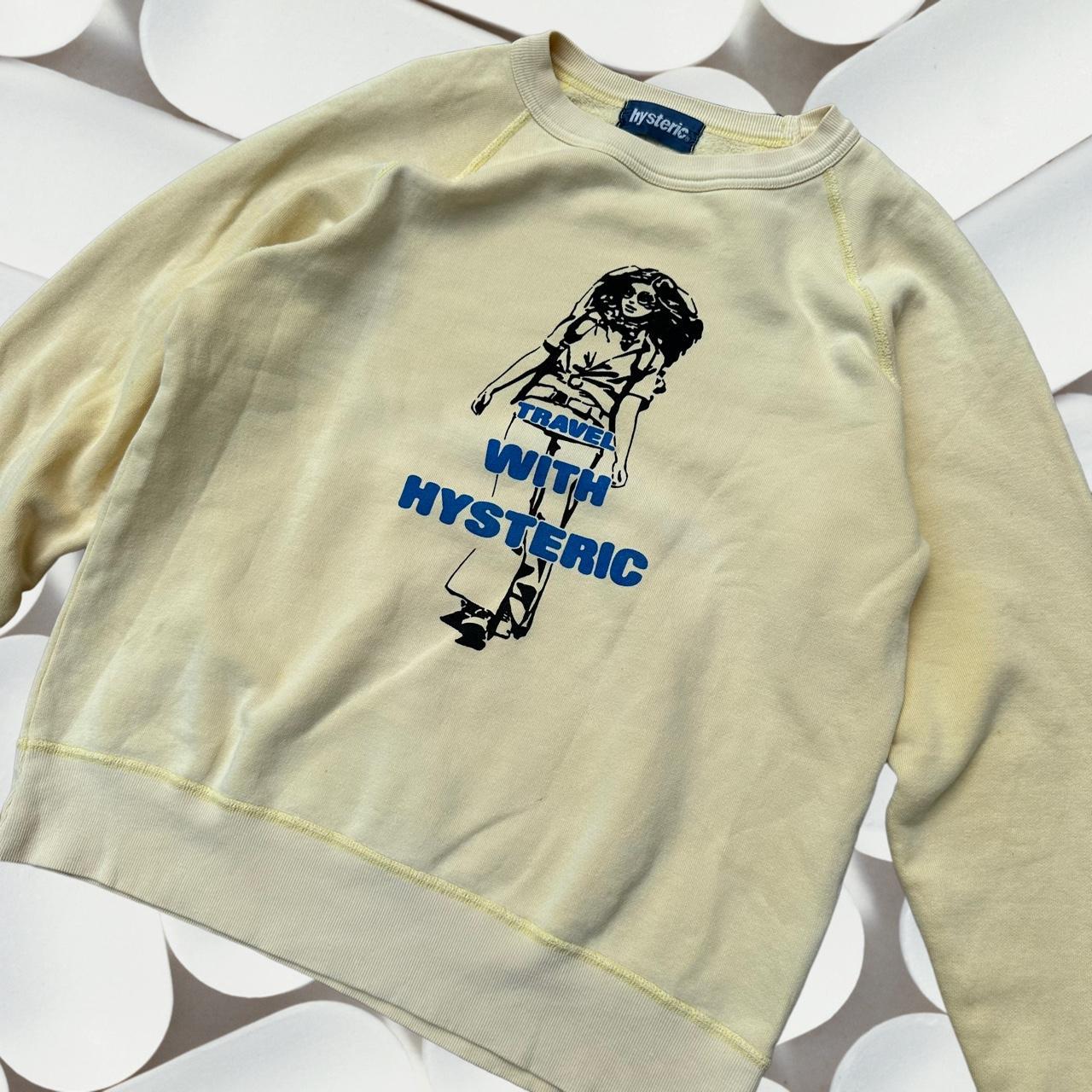 Hysteric Glamour Crewneck In a fire calm yellow | Depop