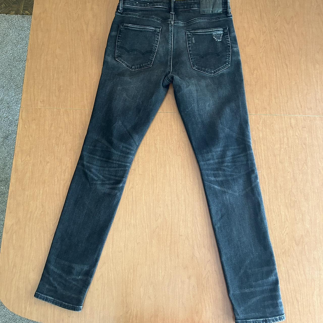 Distressed Black american eagle jeans size... - Depop