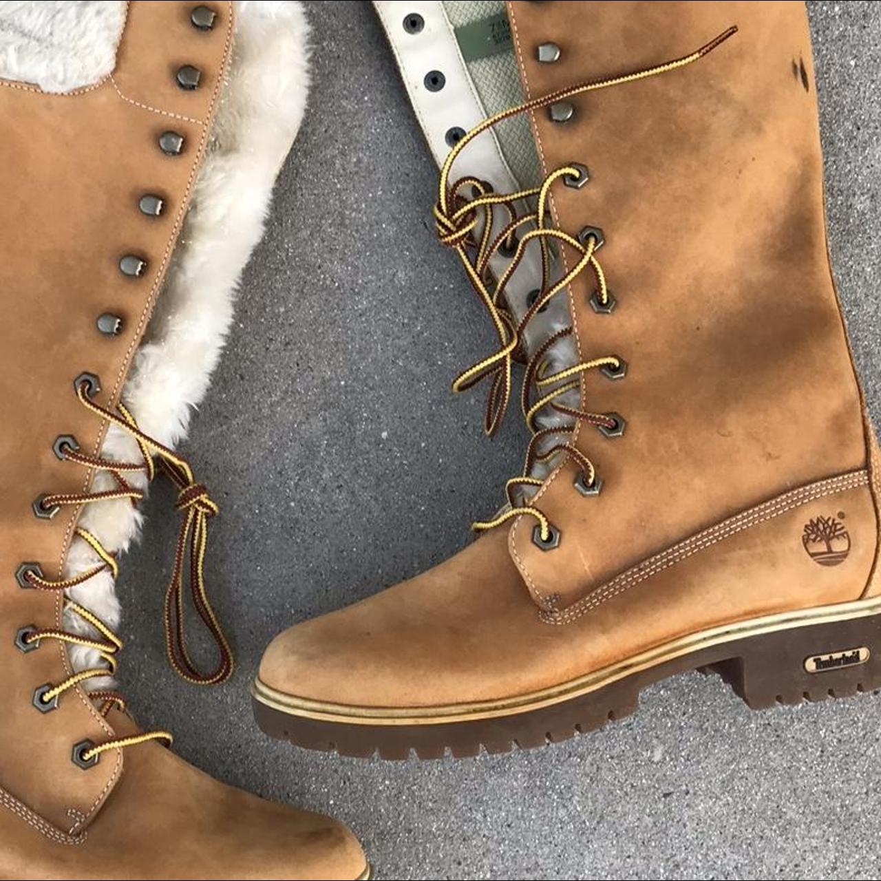 timberland knee high boots black