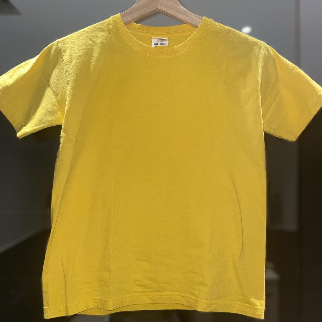 plain yellow tshirt 100 cotton never worn Depop